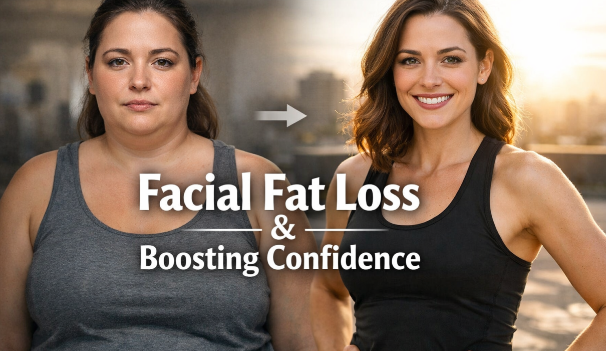 How to lose face fat naturally – realistic facial fat loss showing confidence and a slimmer face