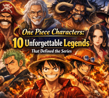 Iconic One Piece characters standing together, representing the legendary pirate journey